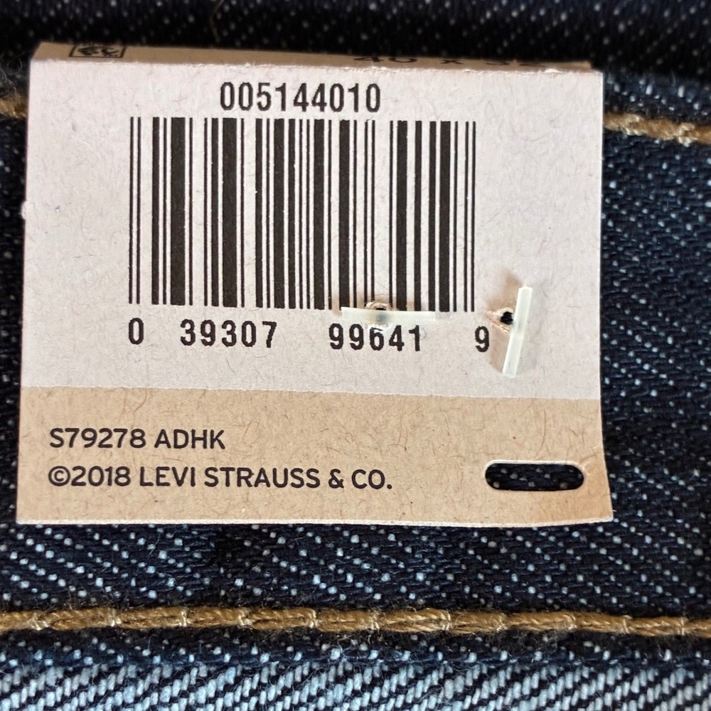 Levi's 514 Straight Jeans Mens 40x32 Dark Wash 100% Cotton NWT Regular Fit Denim - Picture 3 of 11